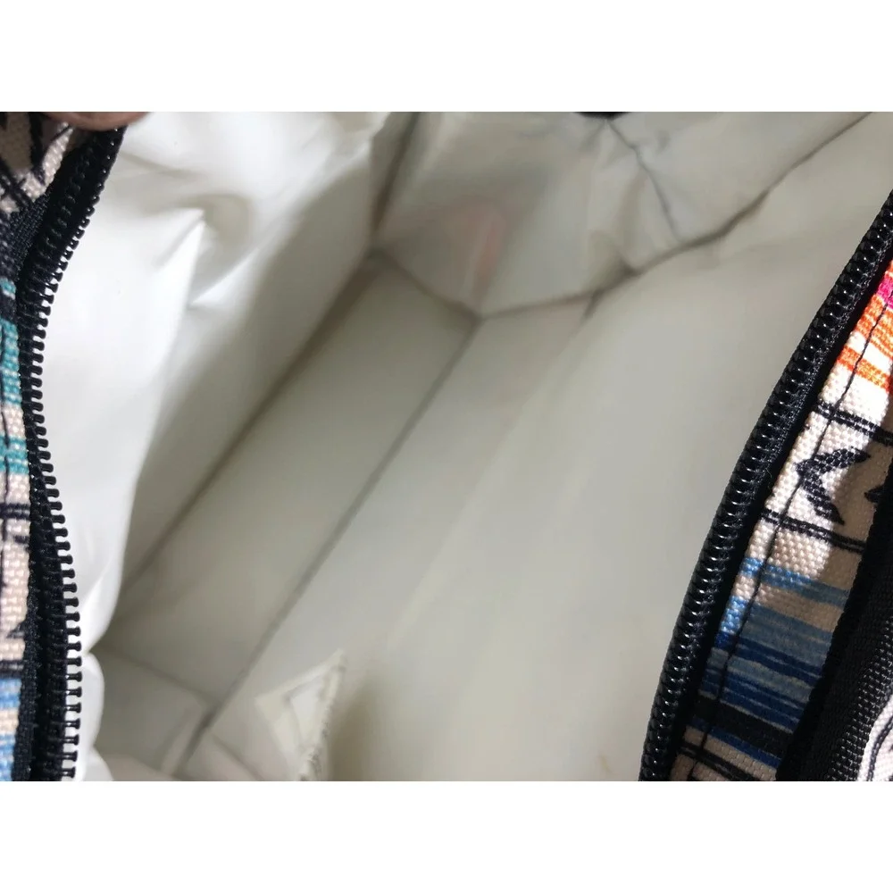 PackIt Freezable Lunch Bag Southwest Serape Pattern Built-in Cooling Gel Blue